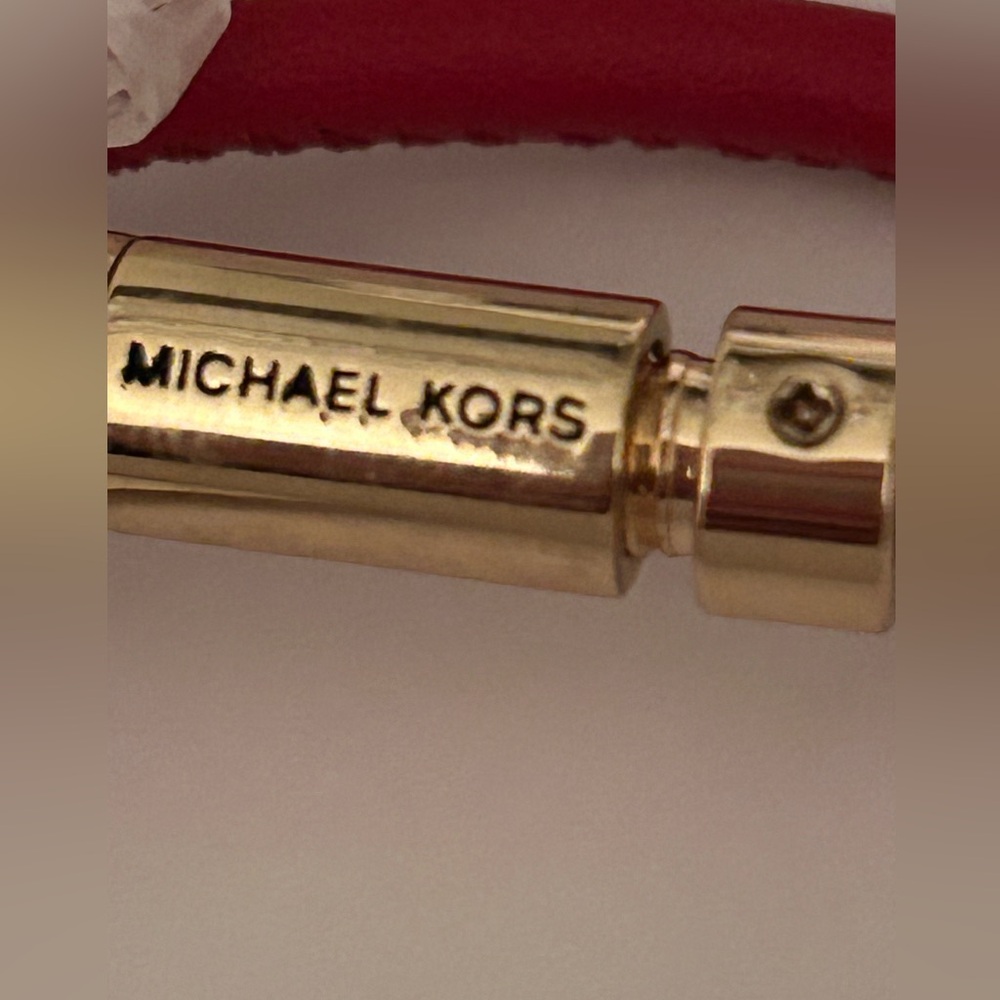 Michael Kors Red and Gold-Tone Keychain/Bag Charm - Picture 7 of 8